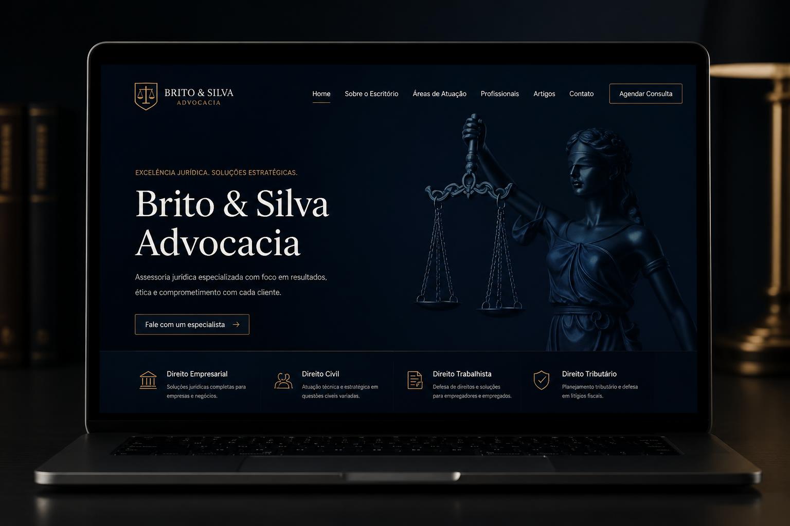 Projeto Brito & Silva Advocacia desenvolvido pela NEXUS.DIGITAL